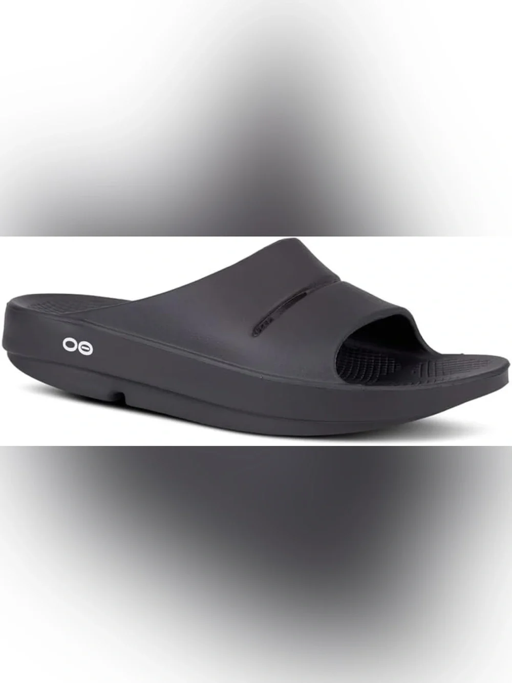 OOFOS Men's Black Slide Sandal with Open Toe size 11